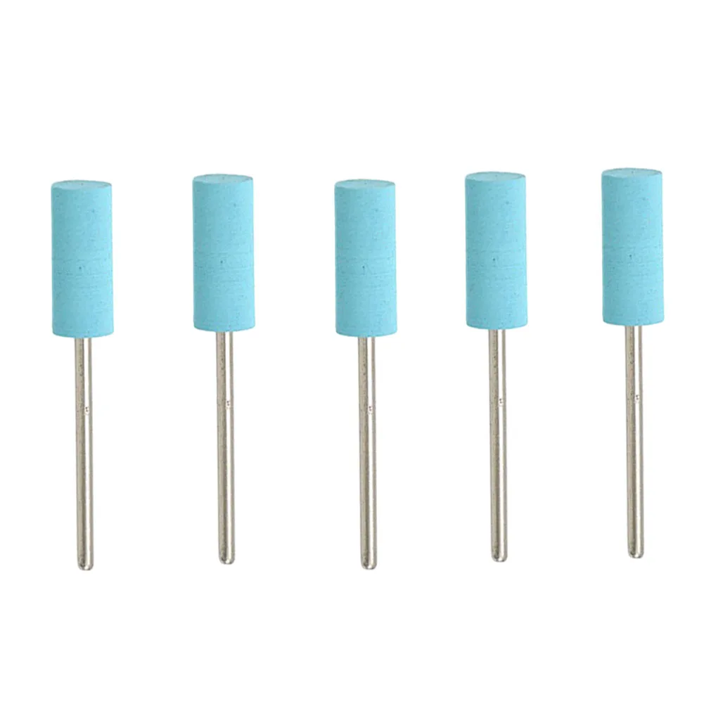 5pcs 2.35mm Shank Silicon Carbide Milling Cutter Grinding Head Abrasive Polishing Grinding Wheel Rotary Tool Electric Nail File