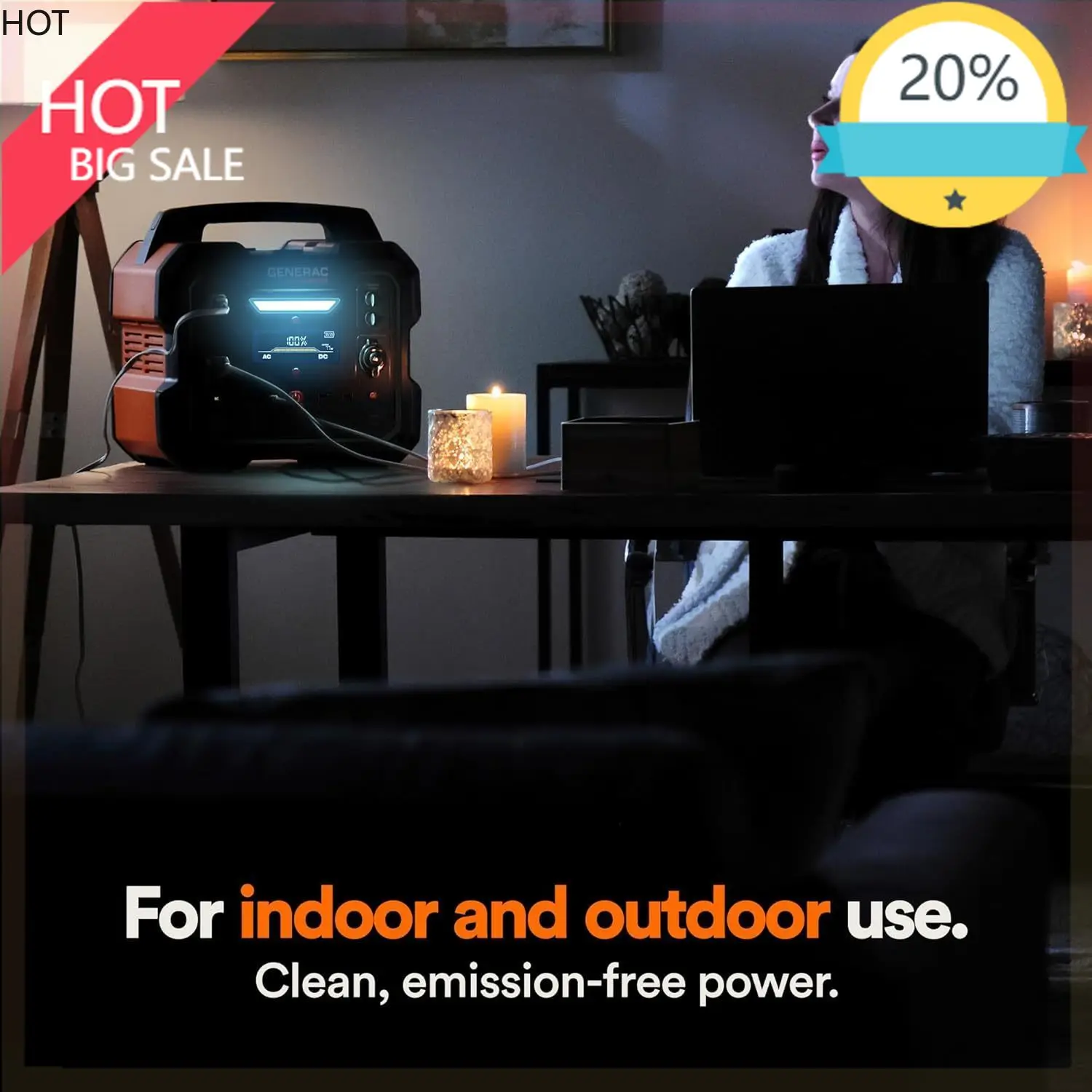 

（PPS)2106Wh Portable Power Station with Lithium-Ion Battery Clean, EmissionFree Wirless XR