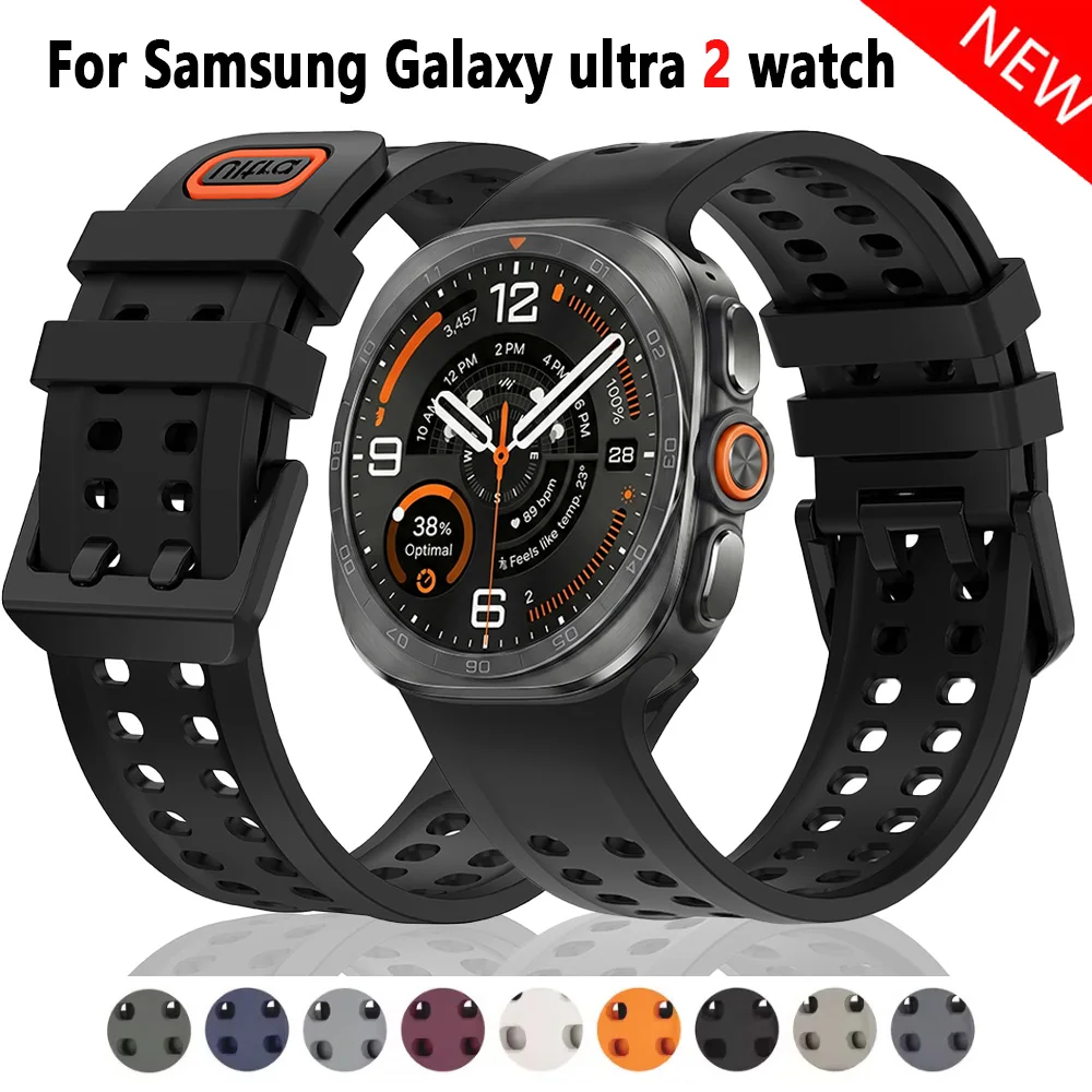 Silicone ocean Strap For Samsung Galaxy Watch Ultra 2 Strap 47mm Sport Replacement Bracelet correa Galaxy Watch Ultra 2026 2025