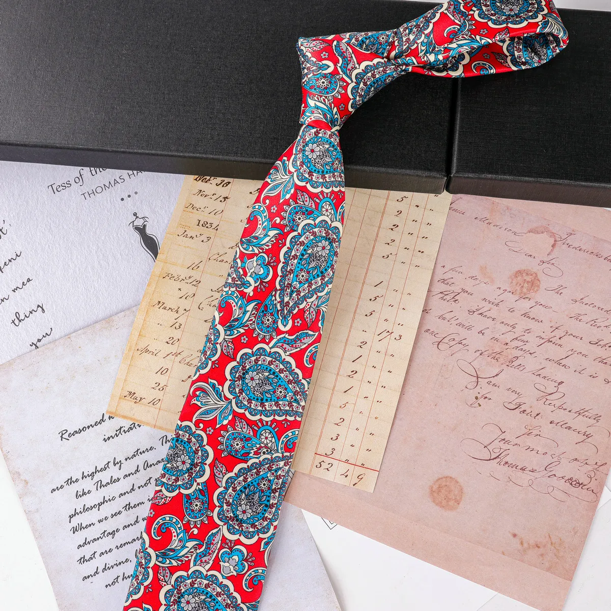 Men's 8cm Vintage Retro Paisley Polyester Tie Fashion Flower Pattern Print Necktie Wedding Party Neck Ties Accessories Gifts