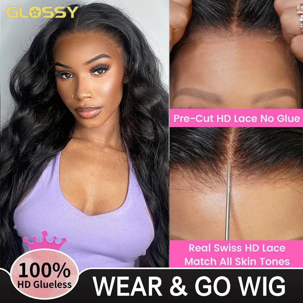 Glueless Body Wave 100% Human Hair Wig Pre Plucked Ready To Wear And Go For Women 13x6 Hd Natural Wave Lace Front Wigs On Sale