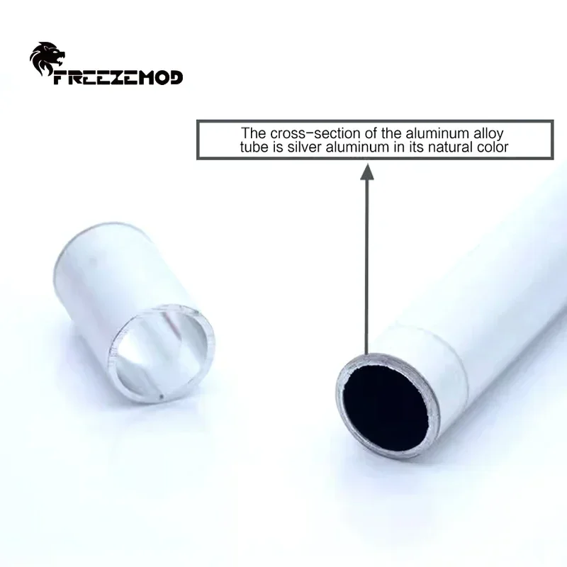 

SLYG-L14 Watercooling Metal Tube Aluminum Alloy Hard Pipe OD14mm Sandblasted Anode,Silver / Black 490MM