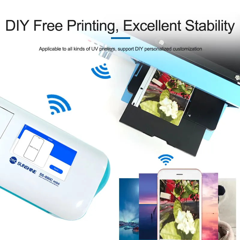 SUNSHINE SS-057YUV-pegatina de cubierta trasera para impresora inteligente UV, todo en uno pegatina, DIY, película para SS-890C