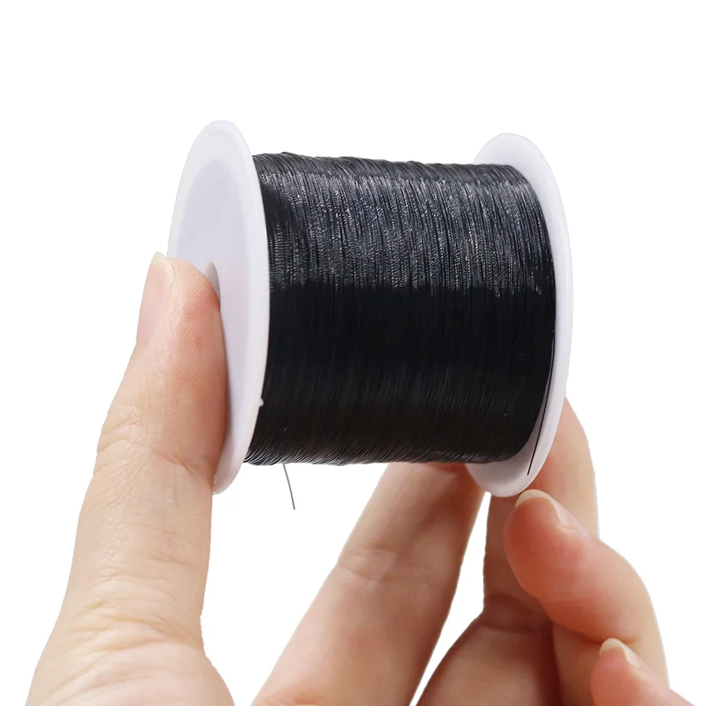 Black And White Nylon Thread Handmade DIY Beaded Ring Necklace Hand Rope Jewelry Material Accessories