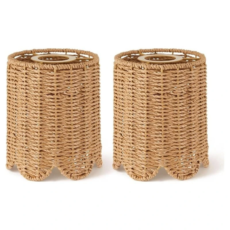 [a92p-】-small-scalloped-lampshade-rattan-lamp-shade-small-lamp-shade