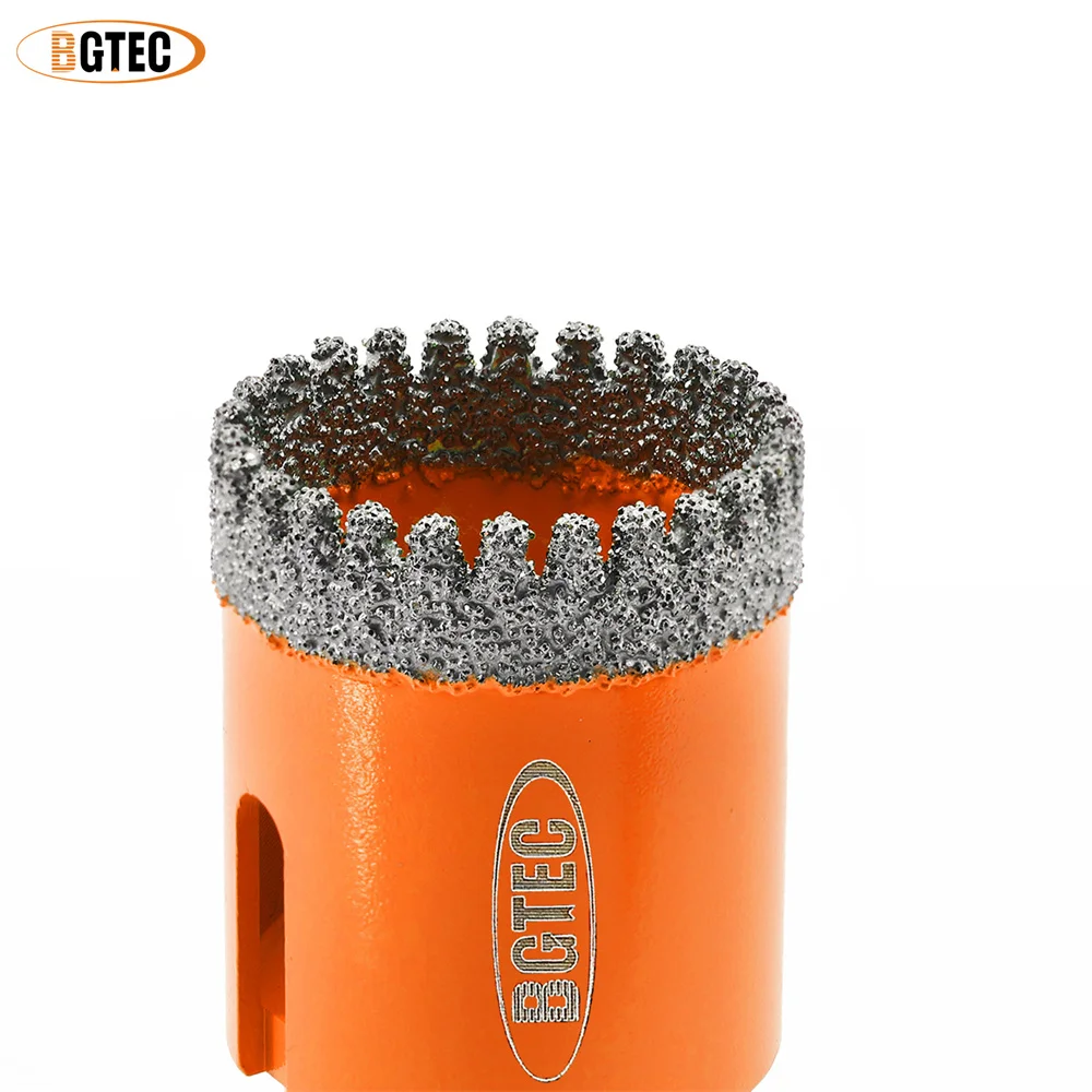 Imagem -04 - Bgtec-broca de Diamante Serrilhada Rosca M14 Serrilhada Cerâmica Granito Mármore Pedra Telha Perfuração 20 mm 25 mm 30 mm 32 mm 35 mm 50 Milímetros 68 Milímetros 100 Milímetros 110 Milímetros 125 Milímetros 1pc