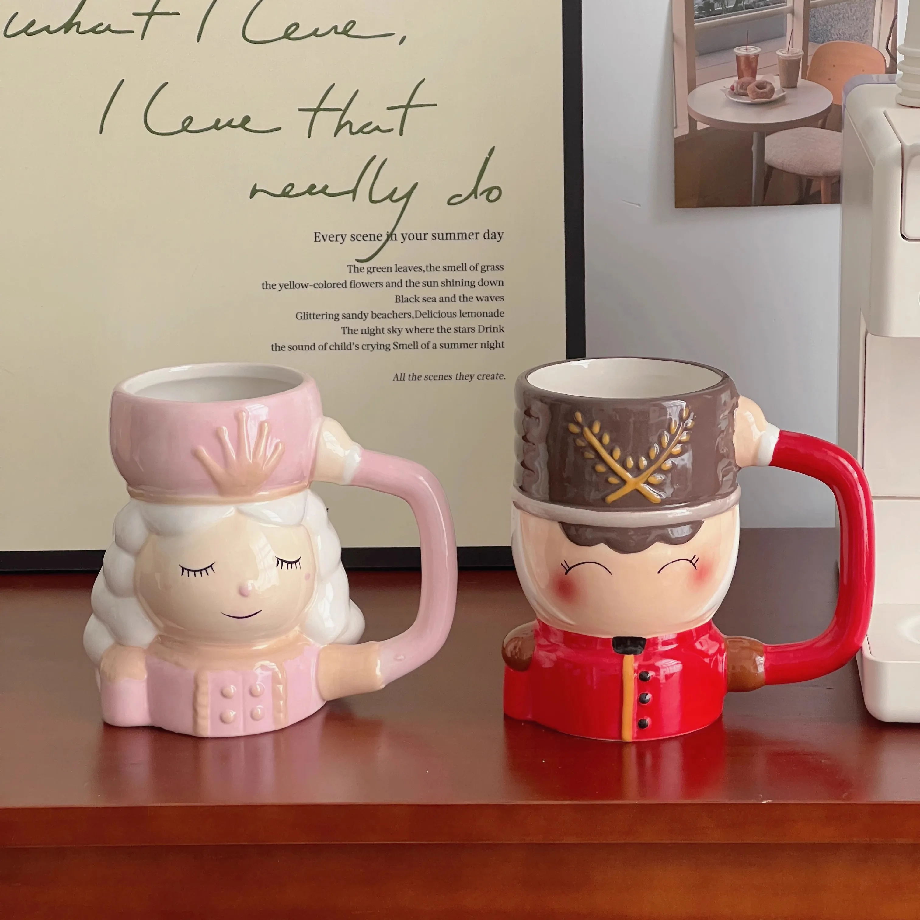 

The soldier and the Princess Ceramics Mugs Coffee Mug Milk Tea Office Cups Drinkware the Best birthday Gift