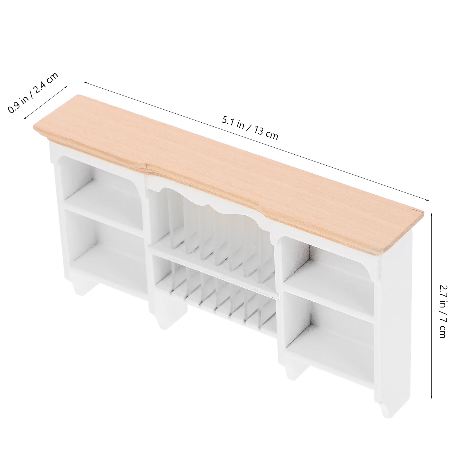 House Rack Miniature Toy Shelf Wooden Cabinet Kitchen Furniture Model