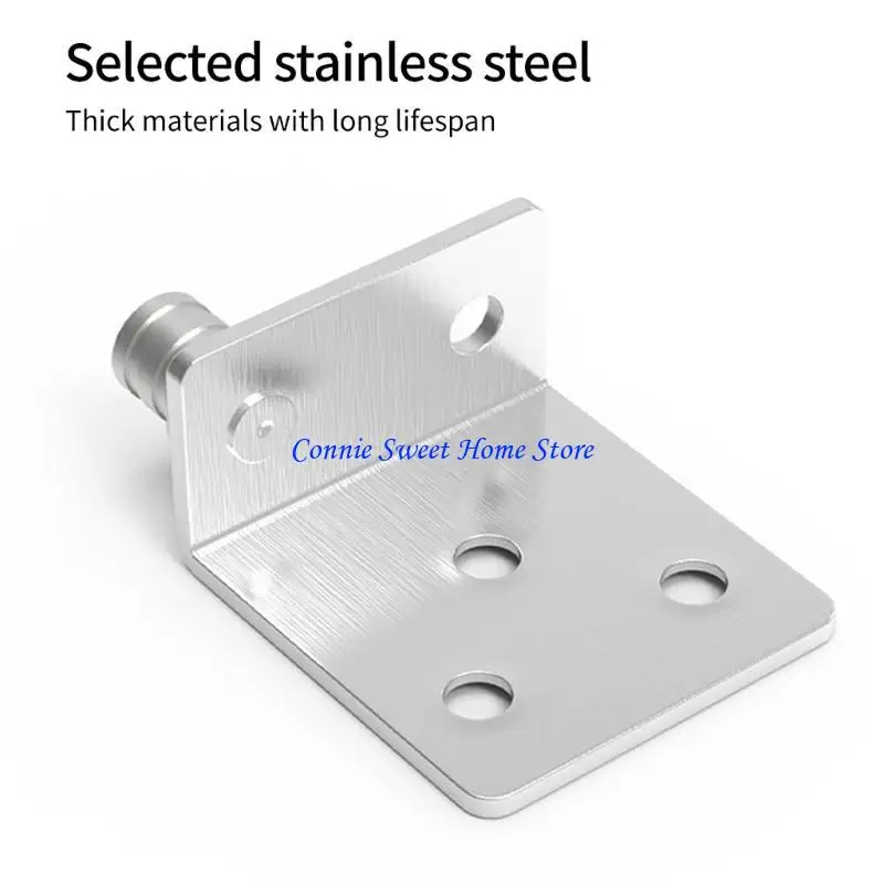 

LXAF 4Pieces Practical Sturdy Stainless Steel/Iron Pivoting Angles Connectors for Outdoor Structures and Cabinets Use