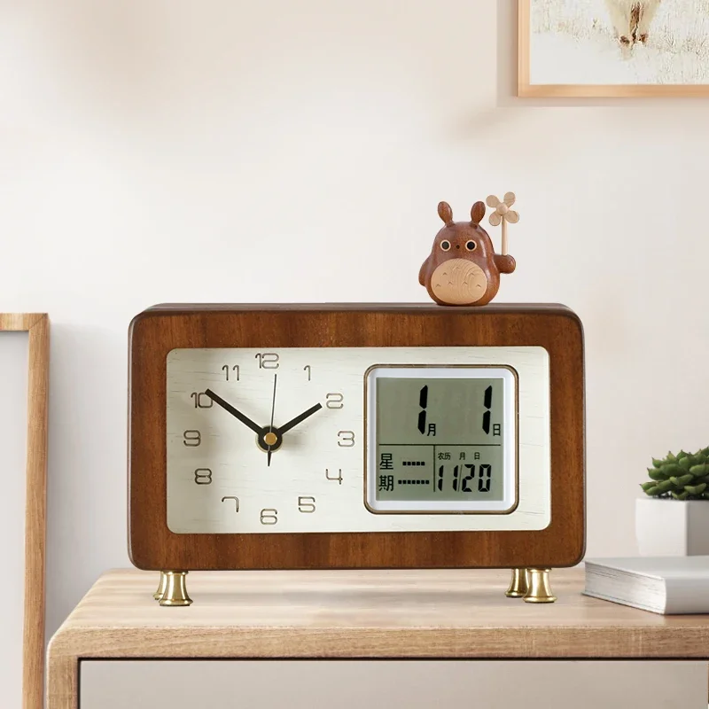 

silent desktop table house, simple and fashionable clock with bundle surface, desk clock for home use, creative pendulum clock