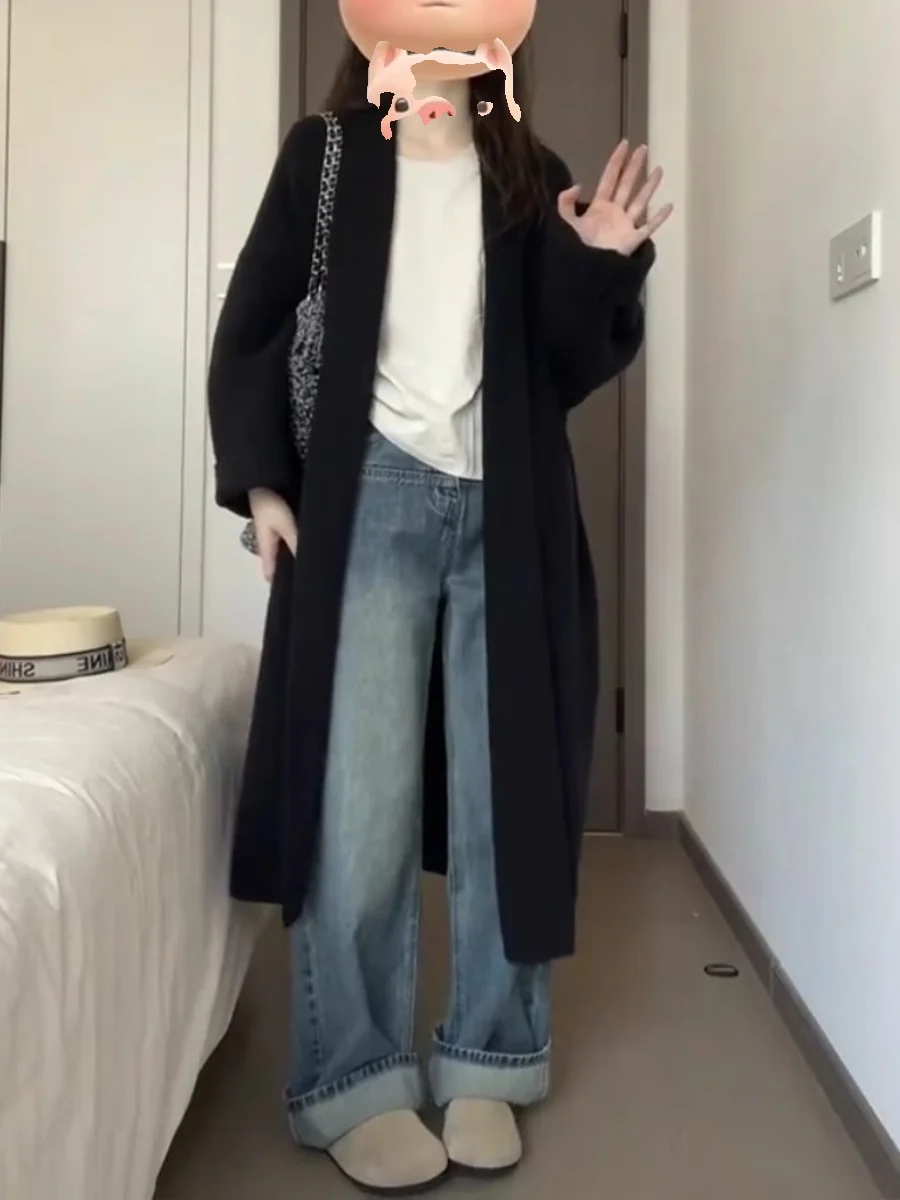 

Свитера Джемперы Кардиганы Женские Для Женщин Кашемировые Элегантные Ракушки Бордюр Подруга Послеобеденный Y2K Французский Стиль Изысканный Нежный