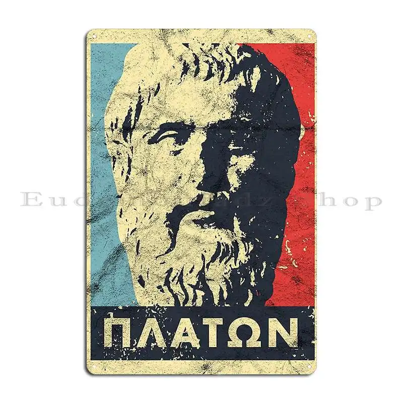 Platon Homer Vintage Greek Philosophy Aristoteles Socrates Metal Sign Print Wall Mural Printing Bar Custom Tin Sign Poster