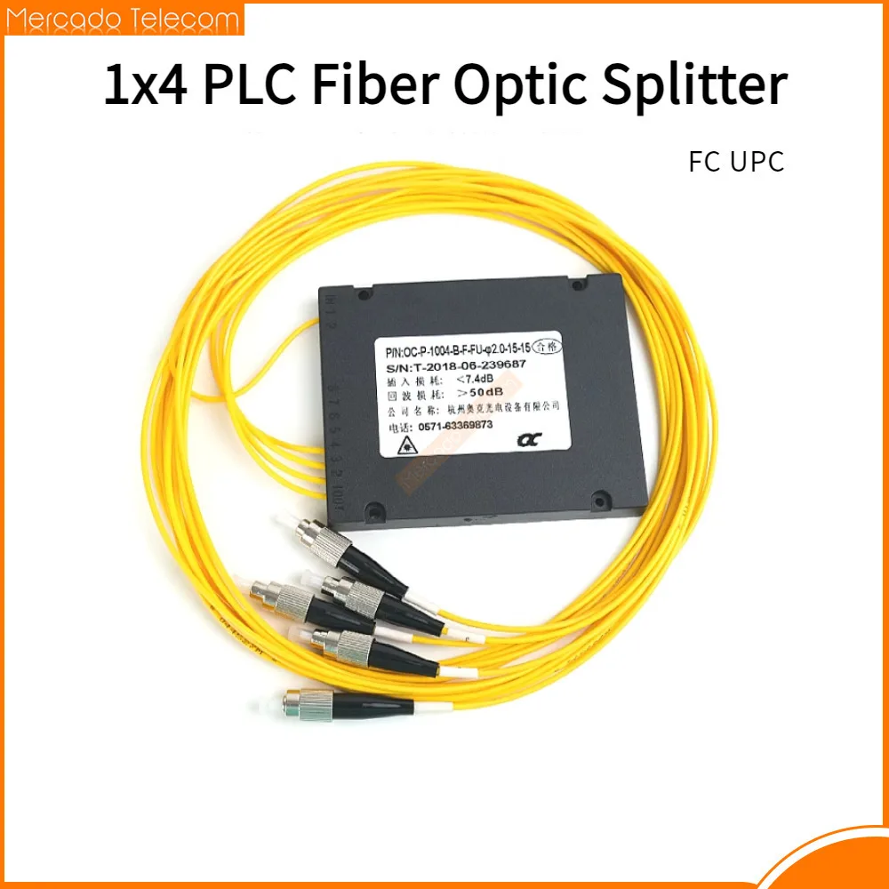 

FC UPC 1x4 PLC Fiber Optic Splitter Cassett Fibre Optical Splitter or ABS Single Mode Fiber Optic Cable Splitter