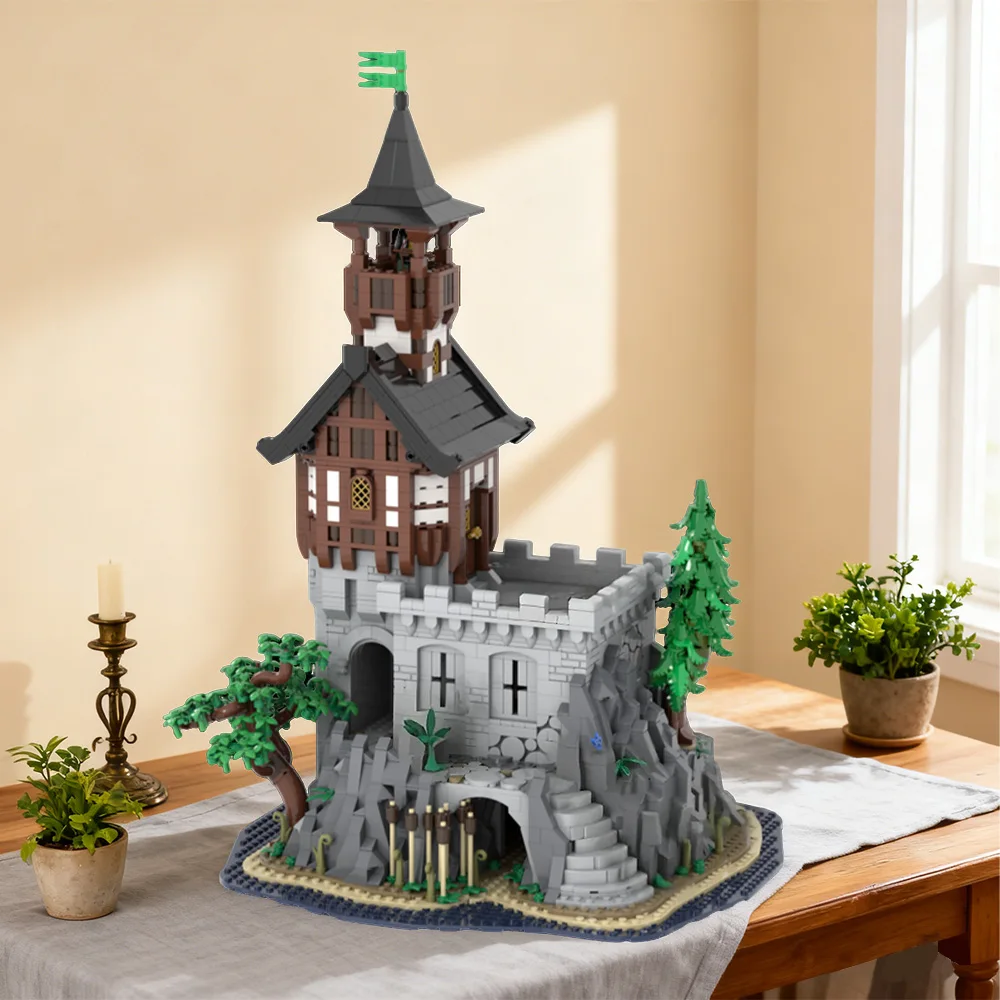 

MOC-227229 Medieval Rock Tower Building Blocks DIY 2983PCS Knight Tower Architecture STEM Toy Adult Gift