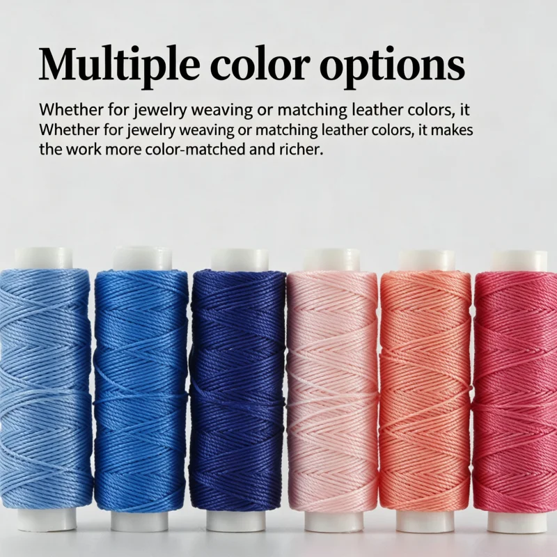 New 0.55mm 30M/Roll Round Waxed Thread Polyester Leather Craft Sewing DIY Jewelry Handmade Braided Cord Wax Strand Strings