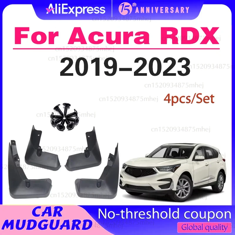 

Mudguard For Acura RDX 2019-2023 Front Rear 4pcs Mudflaps Mudguards Car Accessories Auto Styline Splash Guard Fender Mud Flap