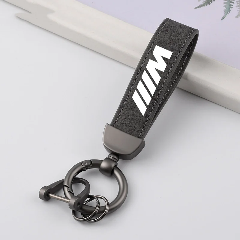 High-quality Car Keychain Gift Pendant Leather Key Ring For BMW M Power Performance M3 M5 X1 X3 X5 X6 E46 E39 E36 E60 E90