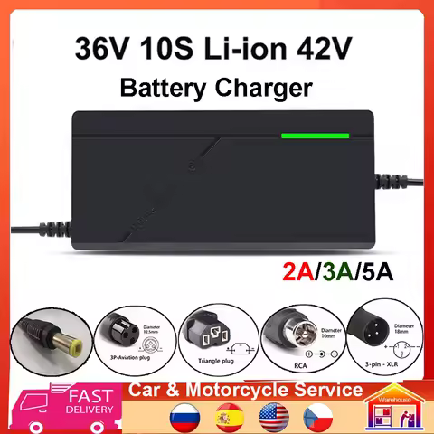 36V 2A/3A/5A Lithium Battery Charger For car Motorcycle Li-ion Battery Pack 42V 10s Battery Chargers