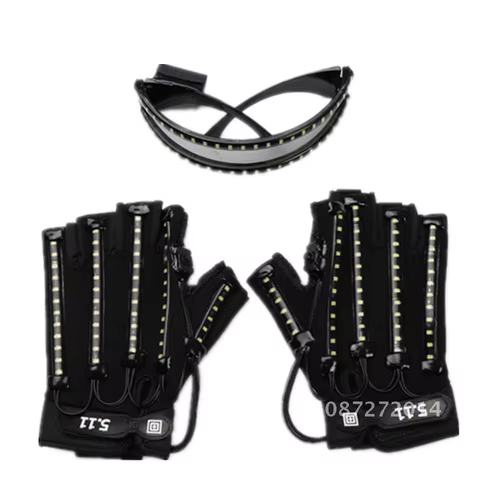 Gants LED clignotants pour fêtes Halloween