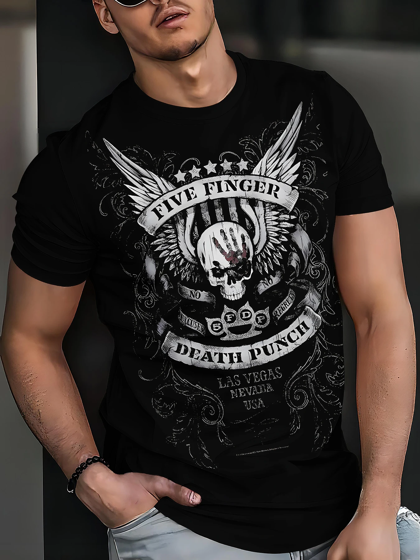 

Мужская повседневная футболка с 3D цифровым принтом, модный и дышащий топ