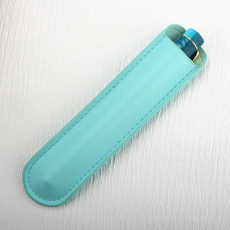 

1PC PU Leather Pen Holder Retro Handmade Cowhide Pen Case Portable Vintage Pen Bag Pen Protector Office School Stationery