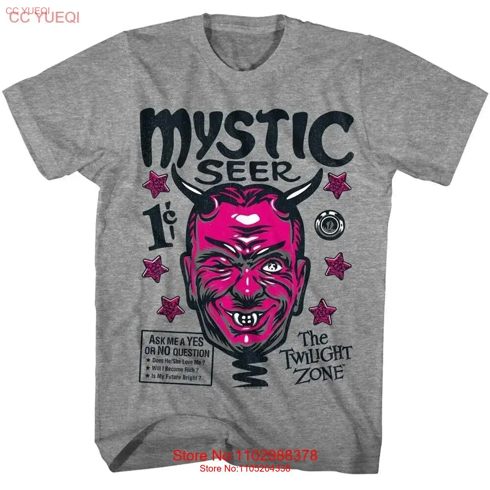 Camiseta Twilight Zone Mystic Seer para hombre, ropa de diseñador lavada vintage, ropa de calle ligeramente Unisex, estirada suave