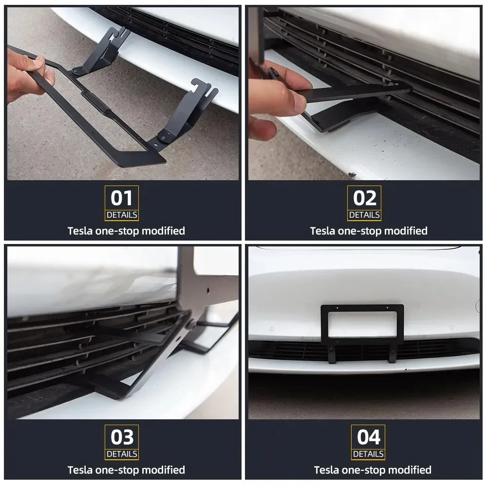 Nieuwe Energie Licentie Voor Tesla Model 3/Y Plaat Frame Modely Model3 Side Auto Front Modificatie Accessoires Artefact Onderdelen 2023