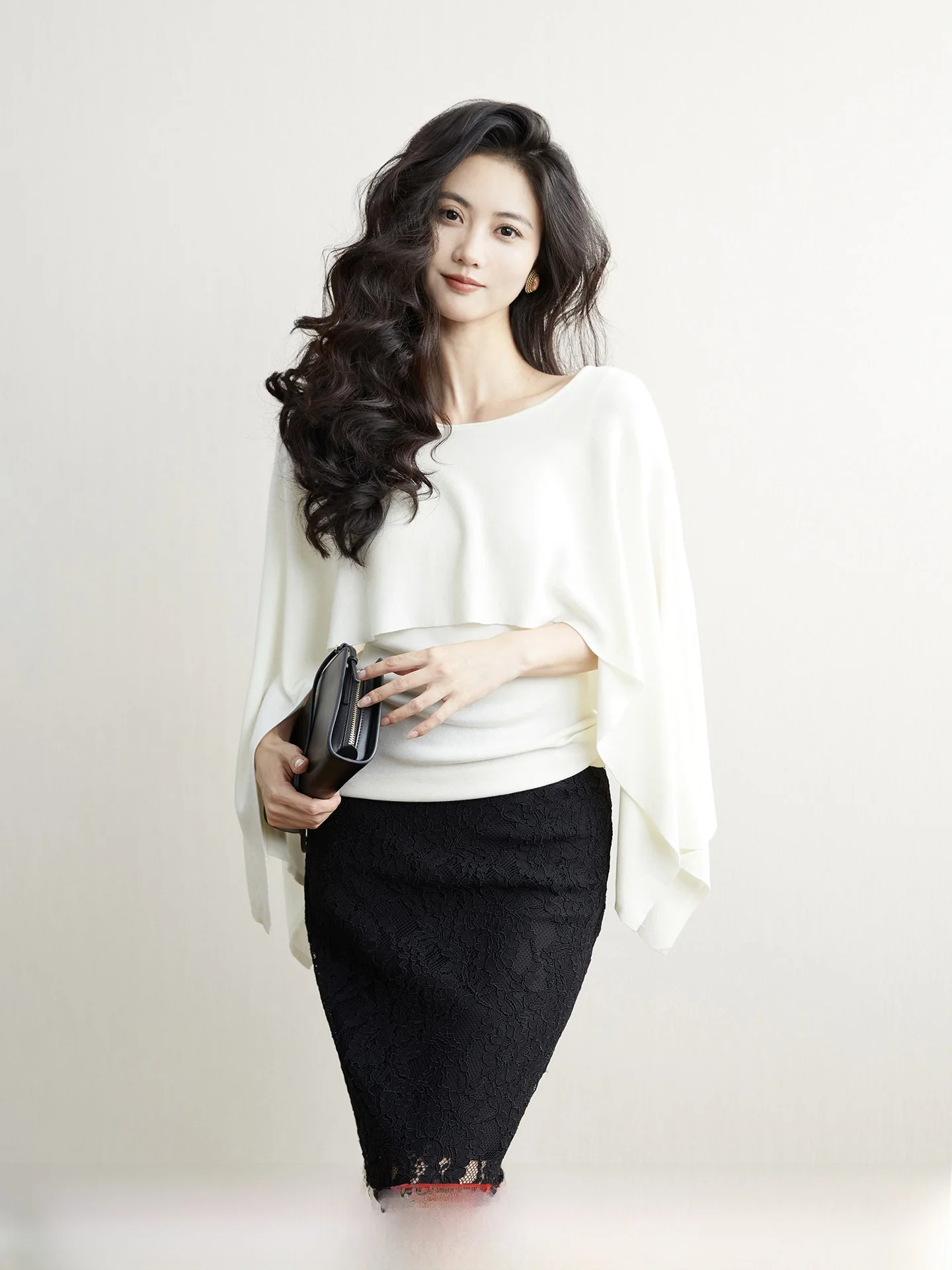 

TAIYANG OFFICE Spring 2026 Women's Knitted Shawl Fake Two-Piece Top Silk Cotton round Neck Seven Sleeve Loose Fit T-Shirt