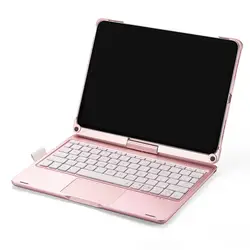 Wireless Tablet Keyboard 360-Degree Rotating Keyboard With Backlit Rainbow Light Keypad Protective Tablet Keyboard Tablet
