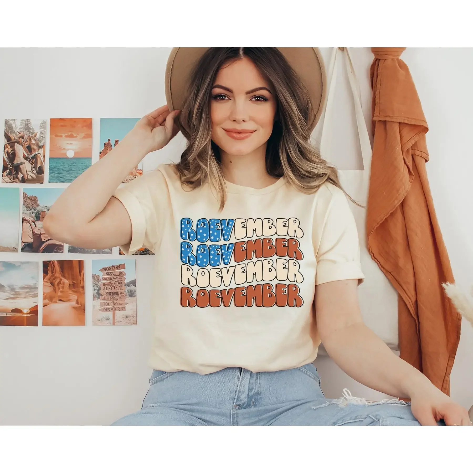 

Футболка Roevember Vote FeminisT, женские права, репродуктивная защита Roe V Wade, социальная справедливость