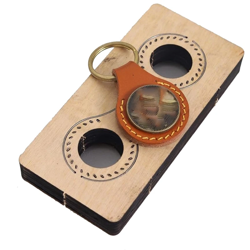 พวงกุญแจหนังตัดตายแม่พิมพ์ตัดหนังสำหรับการทำงานฝีมือเครื่องหนัง DIY