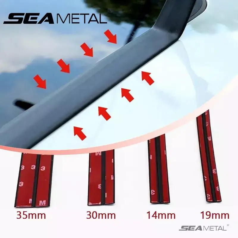 SEAMETAL 2/8M 자동차 고무 씰 스트립 자동차 앞유리 루프 고무 씰링 스트립 소음 차단 자동차 액세서리 14/19/27/30/35mm