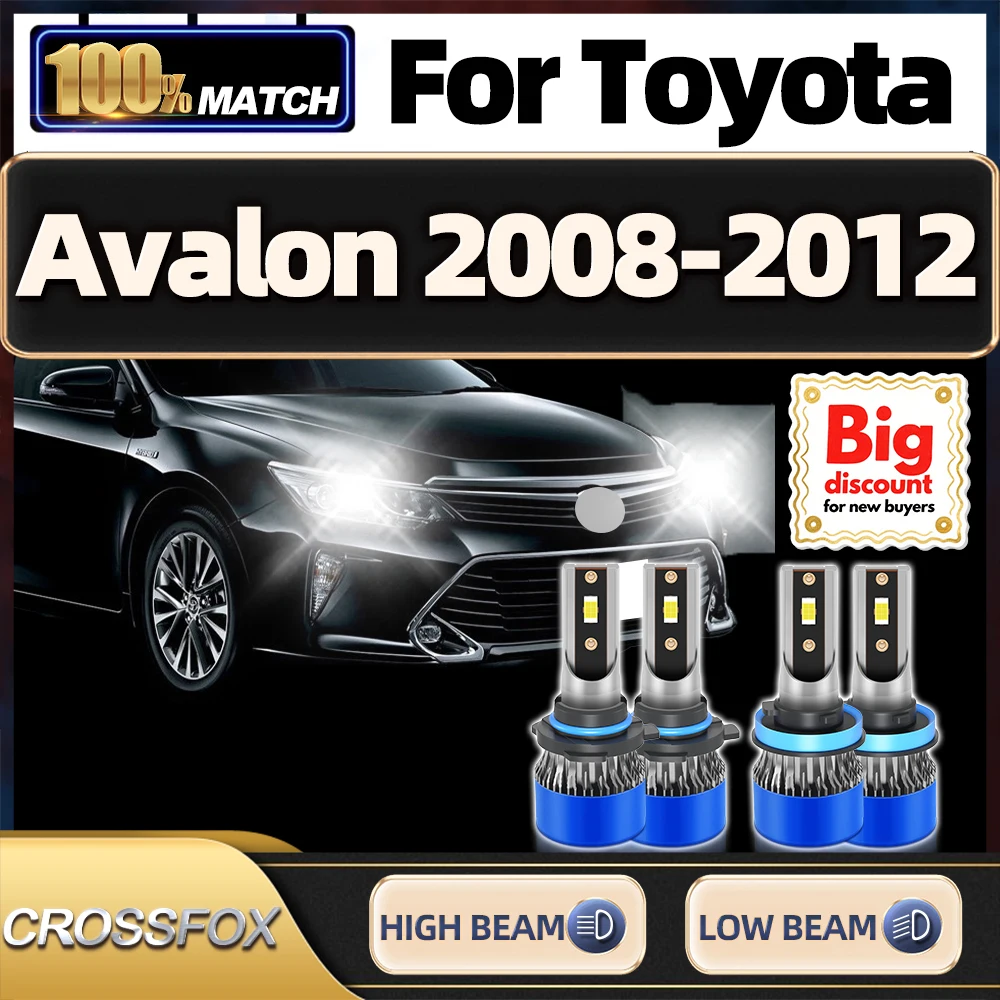 CROSSFOX para Toyota Avalon 2008 2009 2010 2011 2012 120W Canbus bombillas de faros Led Turbo luz de coche 20000LM ampollas de faros