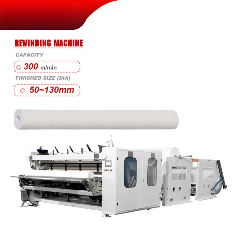 

Automatic High Speed Toilet Paper Rewinding And Packaging Machinery Production Line