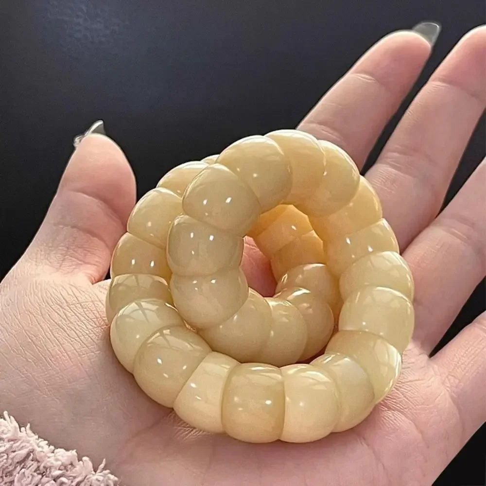 New Lucky Bodhi Beaded Bracelets Purple Grape Color Protection Healing Bodhi Bracelet Stretchable Pork Intestine Bracelet
