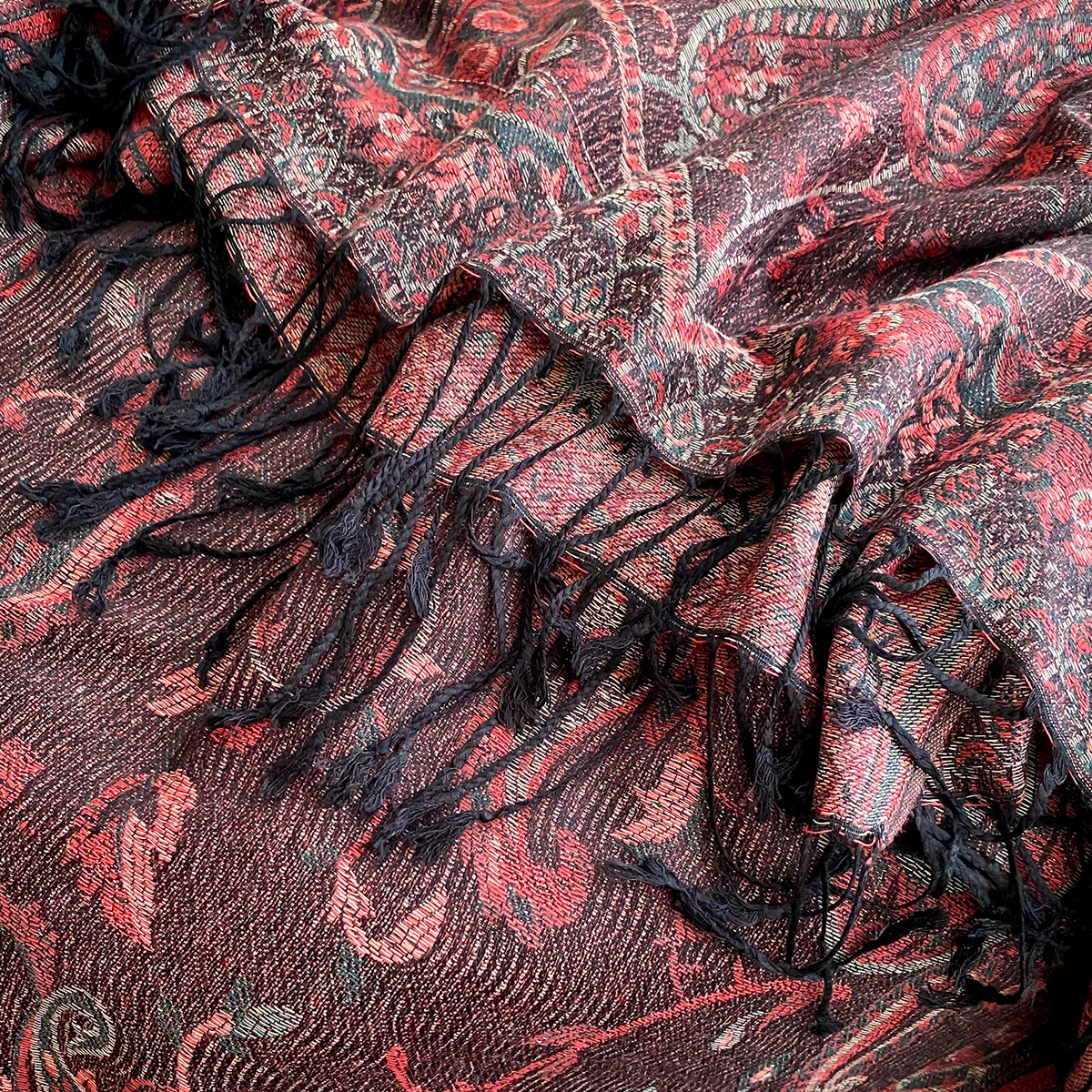 Luxuriöser Winter-Damen-Kaschmirschal – bedruckter, mit Quasten bestickter Schal, warmer Pareo-Umhang und eleganter Poncho – Detail 19