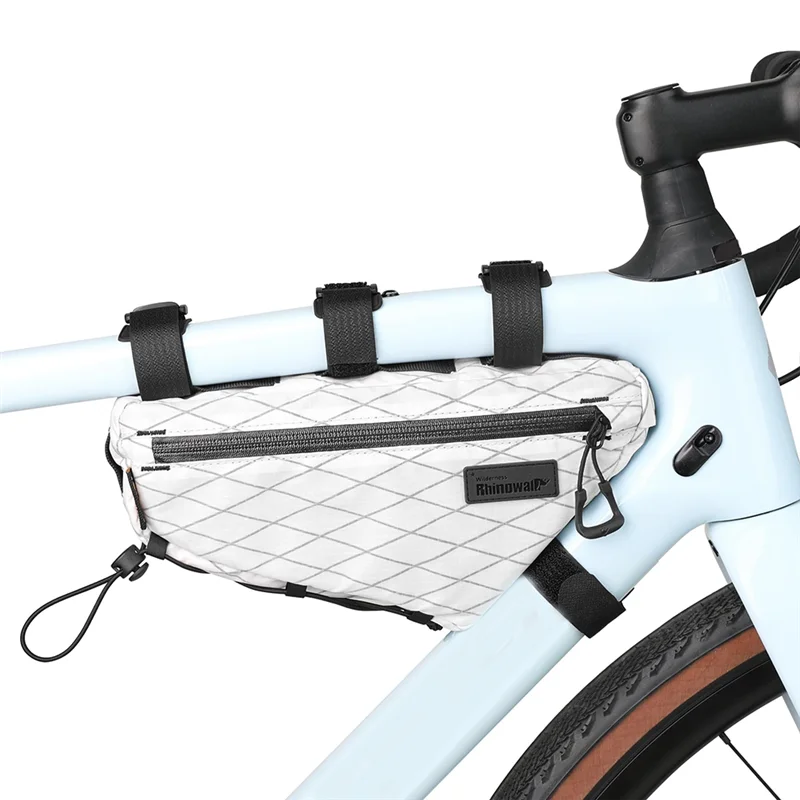 

A99I-Rhinowalk 1.7L Water-Resistant Bike Frame Bag Triangular Crossbeam Bag Versatile Bicycle Top Tube Bag For MTB & Road Bikes