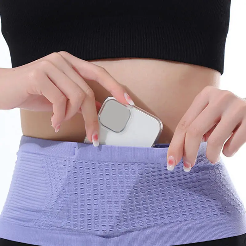 حقيبة حزام خصر رياضية غير مرئية للجري، حقيبة هاتف خفيفة الوزن قابلة للتنفس، حقيبة مرنة محمولة