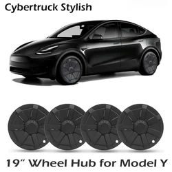 19 Inch Hubcap For 2020-2024 Tesla Model Y Wheel Covers 4PCS Replacement Hub Caps Protection Cybertruck Stylish Car Decoration