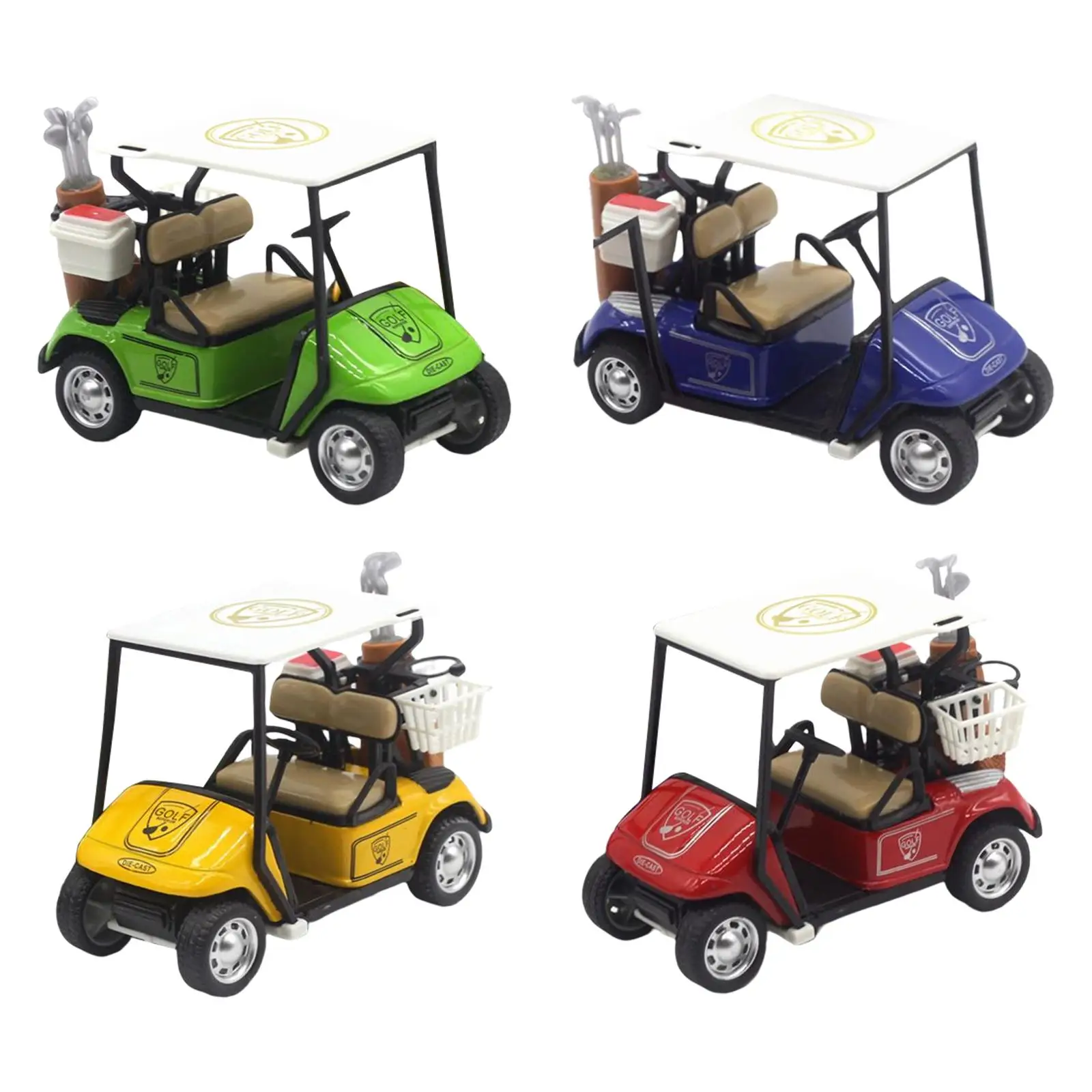 1:36 Mini Golf Cart Toys Pull Back Vehicle Children Birthday Holiday Gift