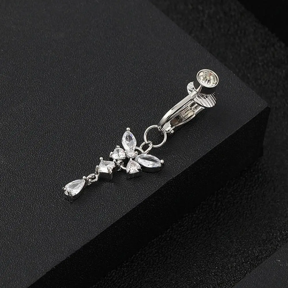 Multi-color Girl Gift Non Piercing Copper Women Belly Ring Body Jewelry Belly Button Cartilage Clip Fake Belly Piercing Clip