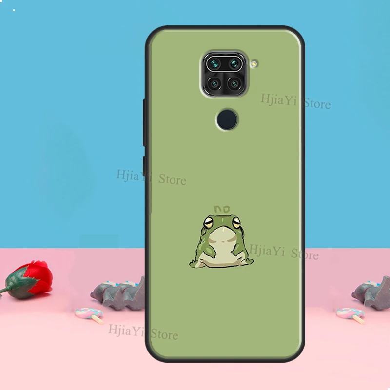 Cute Green Frog Case For Redmi Note 8 9 10 11 12 Pro Plus 10S 11S 12S Cover For Redmi 9C 10A 10C 12C Coque