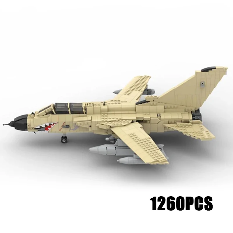 Moc Building Bricks Military Weapon Model Tornado GR1 Fighter Technology Modular Block Gifts Toys For Children DIY Sets Assembly