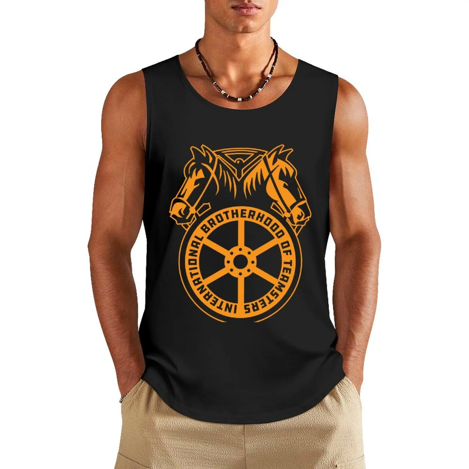 Stand Strong with the Bold Yellow Teamsters Union Logo Tank Top gym men running shirt underwear cute tops anime clothes