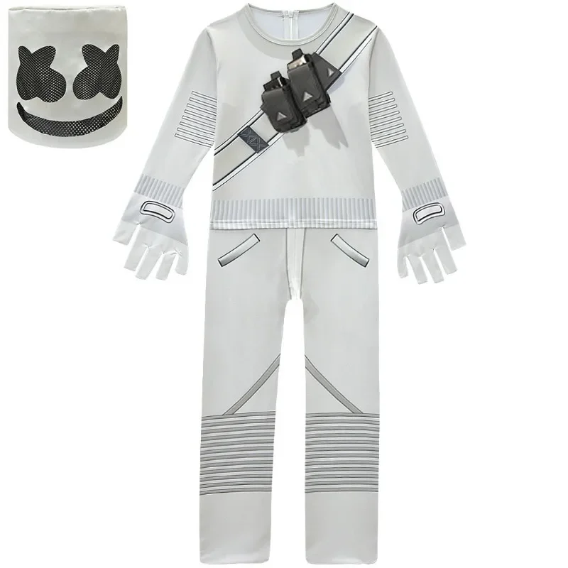 Costume d'Halloween pour Enfants, Masque GelDJ, Combinaison Intéressante, Équipement de Sauna, Sweats à Capuche Imbibés de Musique, Costume de ixde Noël pour Garçons