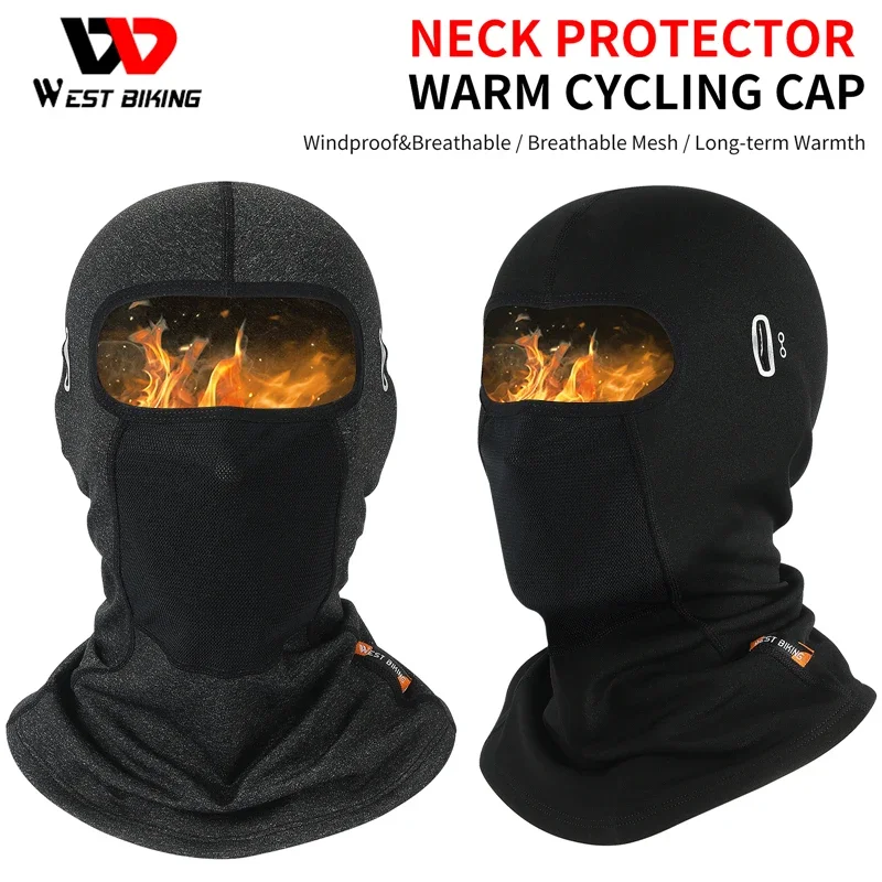 WEST BIKING Winter Cycling Scarf Hat Windproof Balaclava Headwear for MTB Bike Motorcycle Helmets