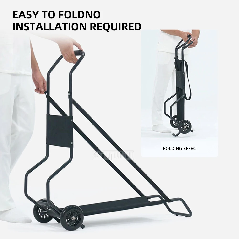 

Портативная складная массажная кровать, ручная тележка с гладкой рамой из углеродистой стали, небольшая бесшумная тележка для легкой транспортировки