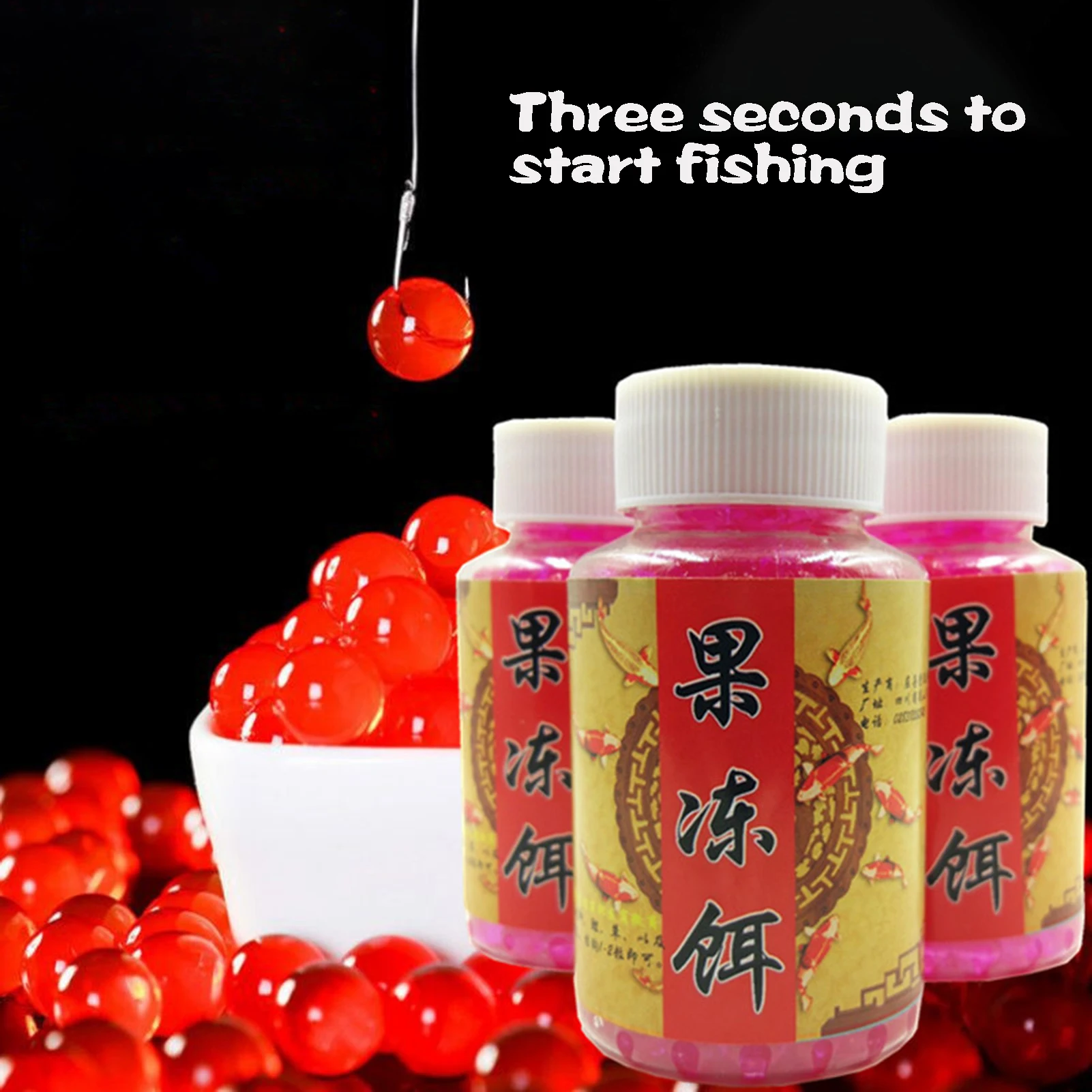 Hot Artificial Salmon Fish Egg Fish Lure Attractant Scented Balls for Trout Panfish Salmon and More