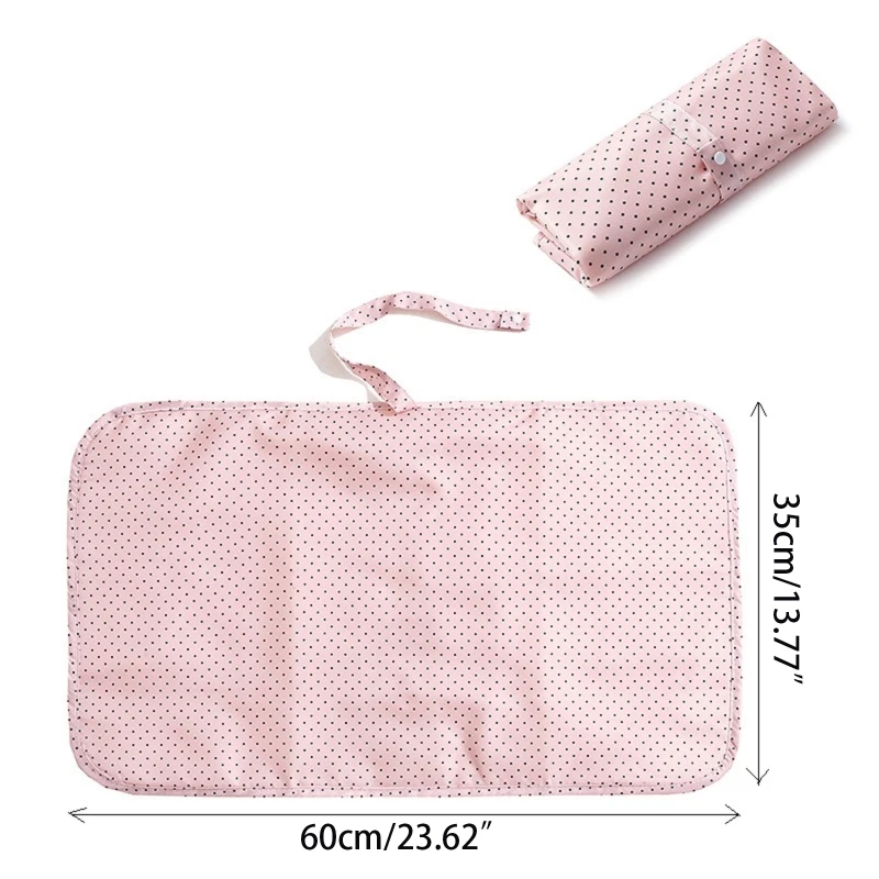 Y1UB Portable Waterproof Diaper Changing Mat Nylon Foldable Nappy Pad Supplies for Baby Girls Boys Outdoor Traveling Washable