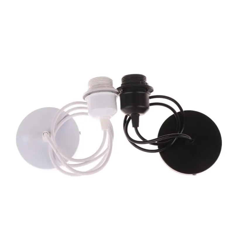 1 مجموعة الشمال نصف الأسنان عاكس الضوء قاعدة خمر E27 أصحاب مصباح معلق مع 0.8/1/1.2/1.5 متر كابل مصباح السقف حامل المقبس #6